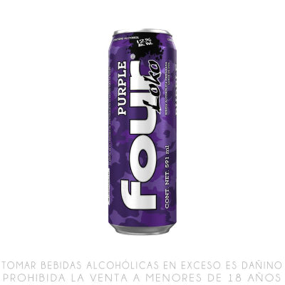 Bebida FOUR LOKO PURPLE 591mL