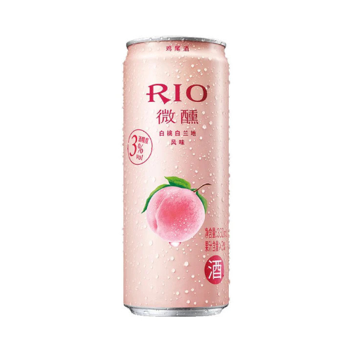 Bebida oriental COCTEL BRANDY PEACH FLAVOUR RIO 330mL