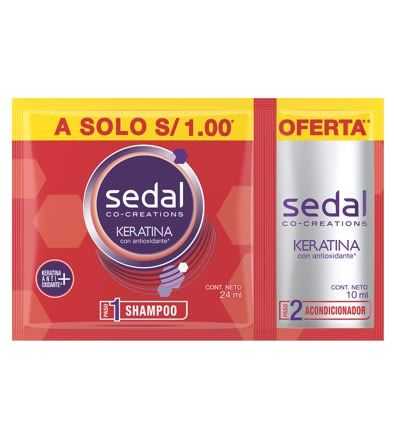 Shampoo SEDAL KERATINA 24mL + ACONDICIONADOR