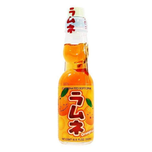 Bebida oriental GASEOSA NARANJA RAMUNE JAPON VIDRIO 200mL