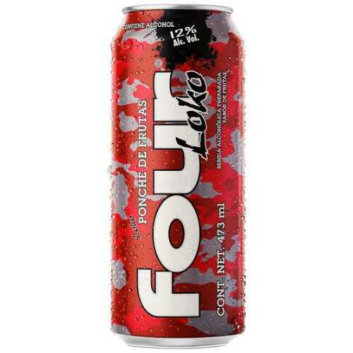 Bebida FOUR LOKO PONCHE FRUTAS LATA 473mL