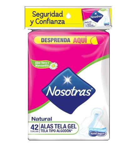 Toalla higiénica NOSOTRAS ALAS TELA GEL x1UND