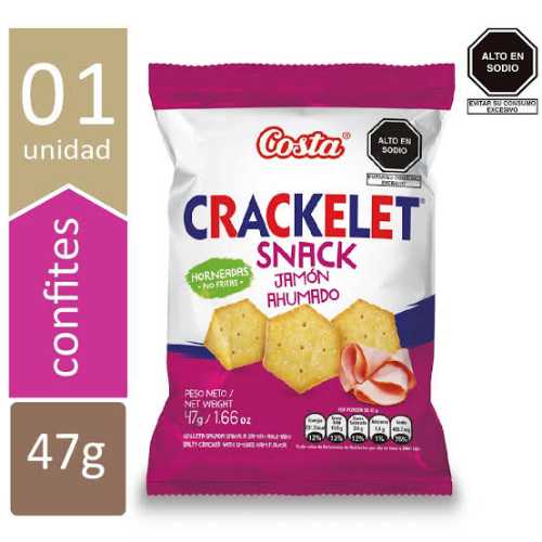 Snack CRACKELET JAMÓN AHUMADO 47g