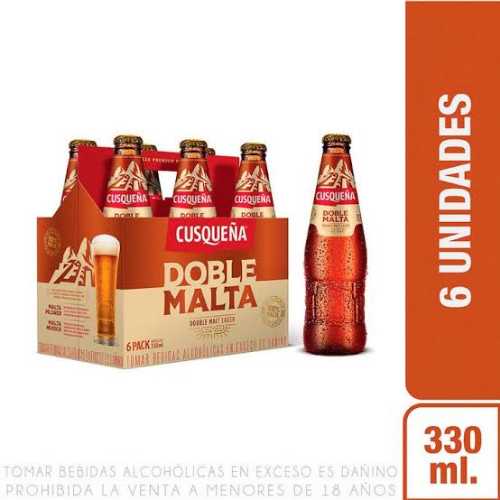 Cerveza CUSQUEÑA DOBLE MALTA BOTELLA 310mL x6UND
