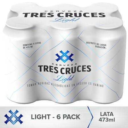 Cerveza TRES CRUCES LIGHT 355ml x6UND