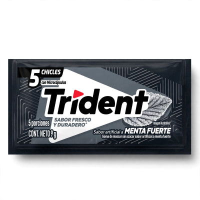 Goma de mascar TRIDENT MENTA FUERTE 8.5g
