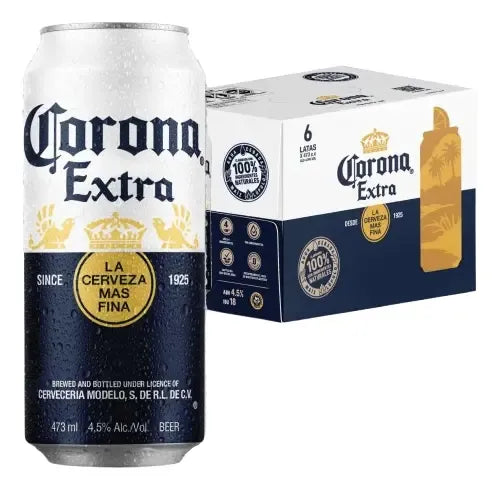 Cerveza CORONA EXTRA LATA 473mL x6UND