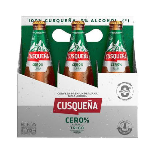 Cerveza CUSQUEÑA TRIGO CERO BOTELLA 310mL x6UND