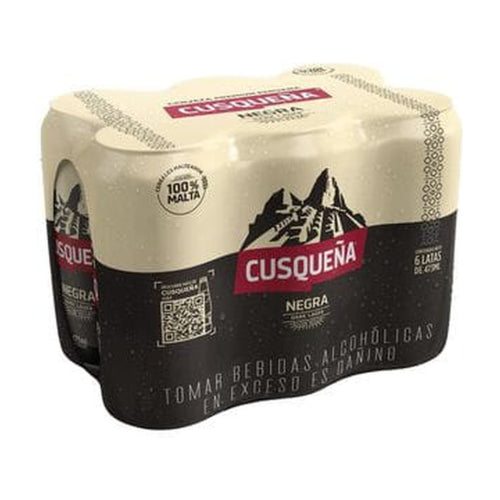 Cerveza CUSQUEÑA NEGRA LATA 473mL x6UND