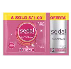 Shampoo SEDAL CERAMIDAS 20mL + ACONDICIONADOR
