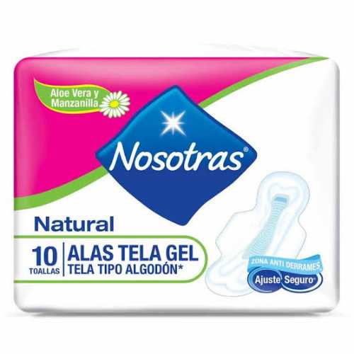 Toalla higiénica NOSOTRAS ALAS TELA GEL paq.10unid