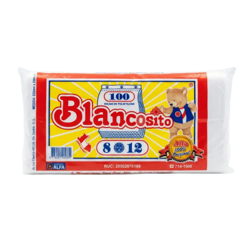 Bolsa de politileno 8X12 x1PAQ