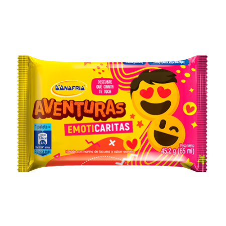 Helado EMOTICARITAS AVENTURAS PALETA DONOFRIO 65mL