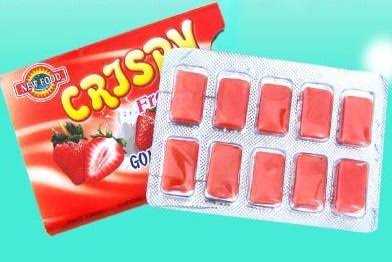 Goma de mascar CRISPY STRAWBERRY 9g