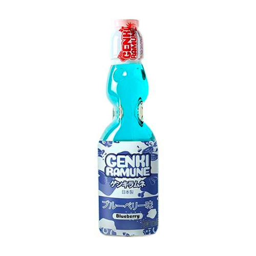 Bebida oriental GASEOSA ARANDANOS RAMUNE JAPON VIDRIO 200mL