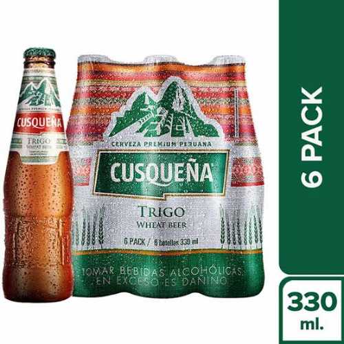 Cerveza CUSQUEÑA TRIGO BOTELLA 310mL x6UND