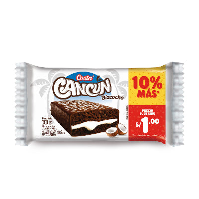 Bizcocho relleno CANCUN ORIGINAL 33g