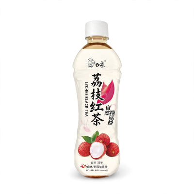 Bebida TE NEGRO CON SABOR A LICHI BAIXIANG 500mL