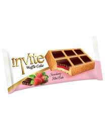 izcocho relleno INVITE WAFFLE CAKE FRESA 45g
