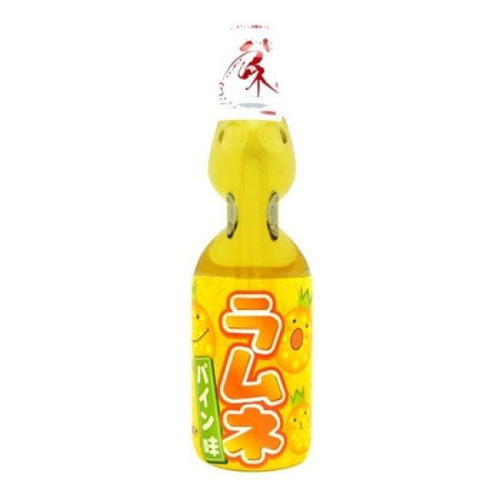 Bebida oriental GASEOSA PIÑA RAMUNE JAPON VIDRIO 200mL