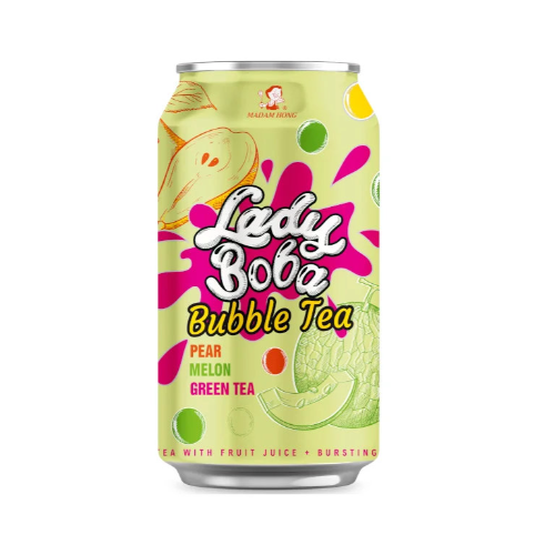 Bebida oriental LADY BOBA BUBBLE TEA PEAR MELON ICED TEA 320mL