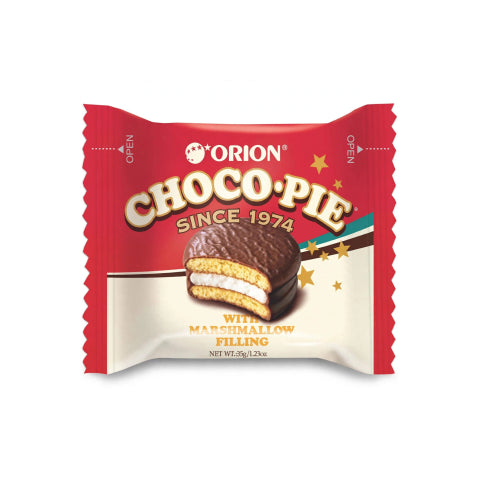 Galleta ORION RELLENO MASSMELLO Y BAÑADO CHOCOLATE 28g