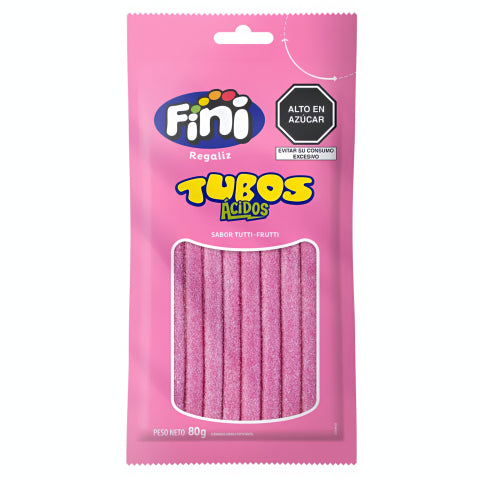 Gomitas TUBES ACIDOS TUTTI FRUTTI FINI 80g