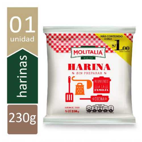 Harina MOLITALIA SIN PREPARAR 230g