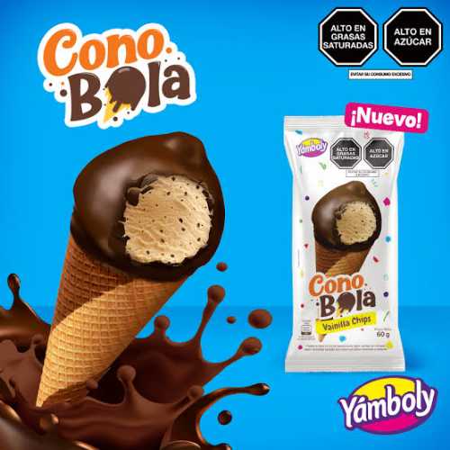 Helado CONO BOLA VAINILLA YAMBOLY 60g