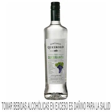 Pisco SANTIAGO QUEIROLO QUEBRANTA 750ML