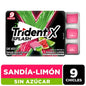 Goma de mascar TRIDENT X SPLASH SANDIA Y LIMON 17.1g