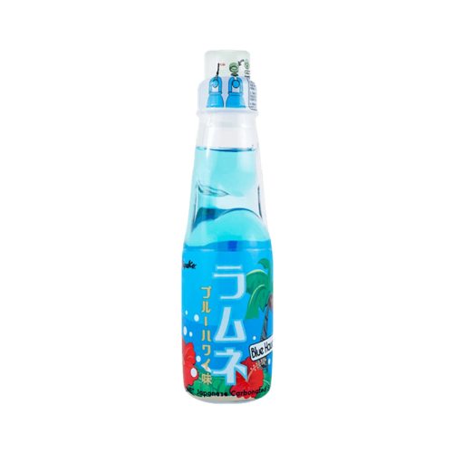 Bebida oriental GASEOSA BLUE HAWAII RAMUNE JAPON VIDRIO 200mL