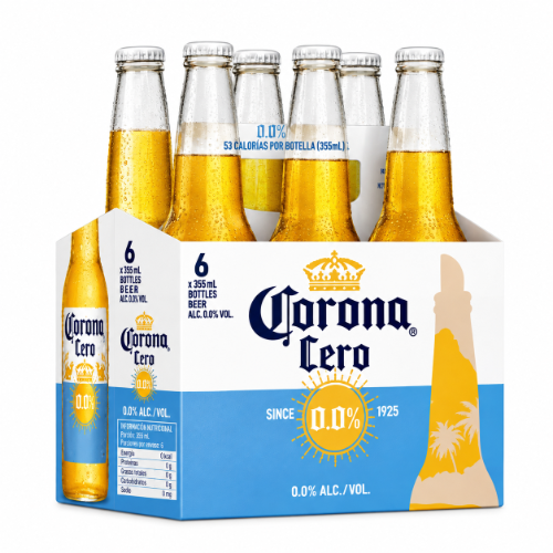 Cerveza CORONA CERO BOTELLA 355mL x6UND