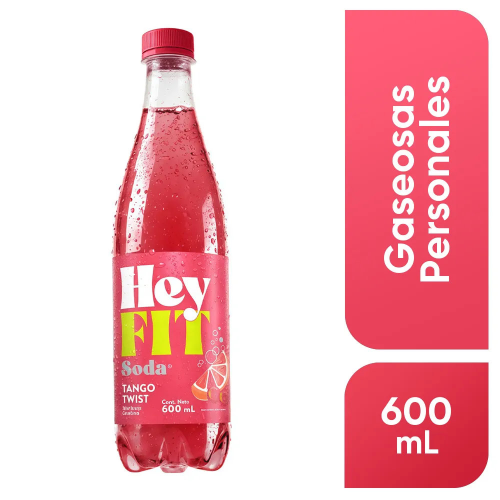 Bebida HEY FIT SODA TANGO TWIST 600mL