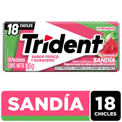 Goma de mascar TRIDENT BARRA SANDIA 30.6g