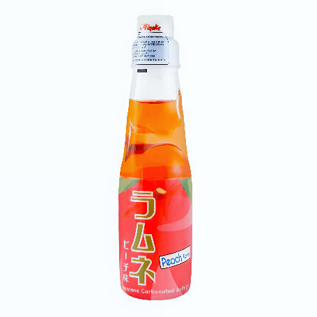 Bebida oriental GASEOSA DURAZNO RAMUNE JAPON VIDRIO 200mL