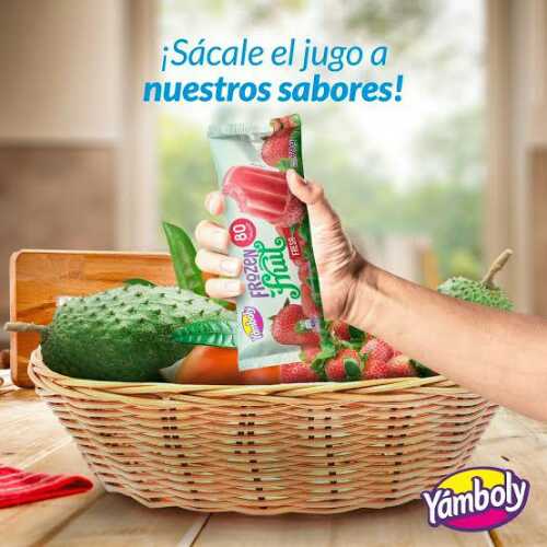 Helado FROZEN FRUIT FRESA PALETA YAMBOLY 70g