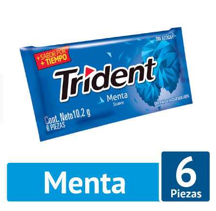 Goma de mascar TRIDENT MENTA 8.5g