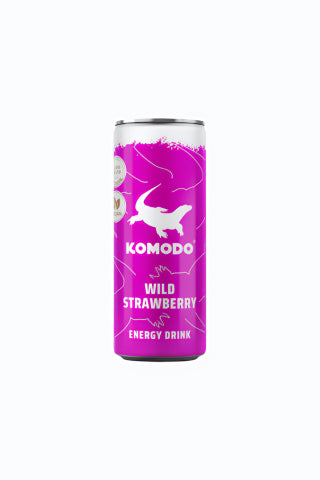Energizante KOMODO WILD STRAWBERRY SUGAR FREE LATA 250mL